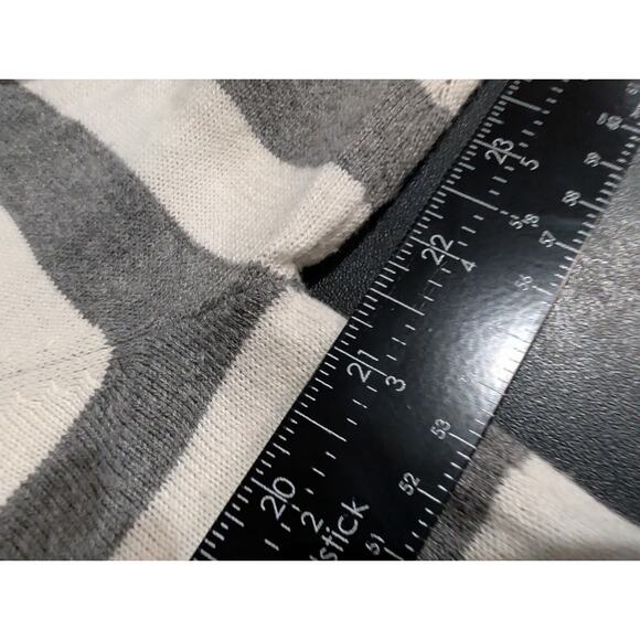 Democracy Women’s Sweater Preppy Striped Shirt Size Large Elbow Patch Yellow EUC - Picture 10 of 14